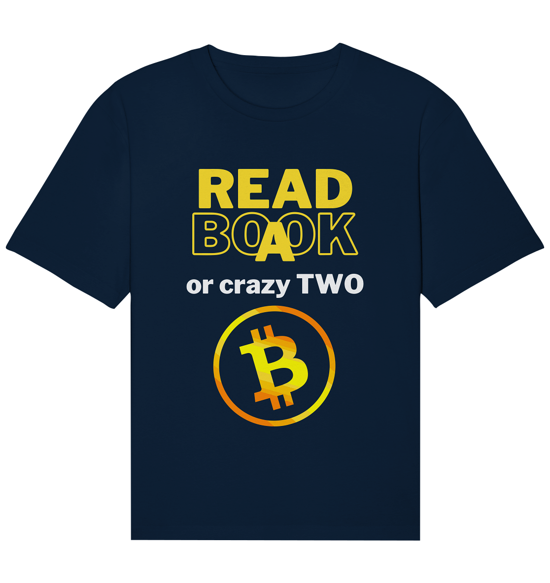 READ A BOOK or CRAZY TWO - Variante "Book" im Hintergrund - Organic Relaxed Shirt