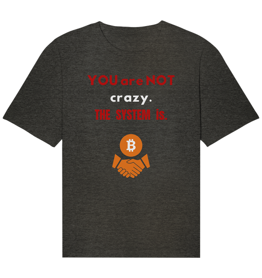 YOU are NOT crazy. THE SYSTEM is. - Organic Relaxed Shirt