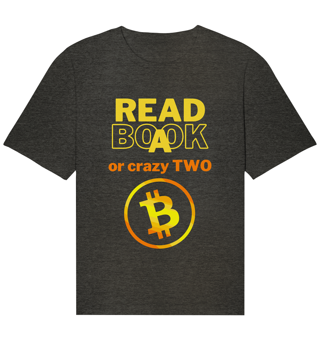 READ A BOOK or CRAZY TWO - (Variante crazy in orange) - Organic Relaxed Shirt