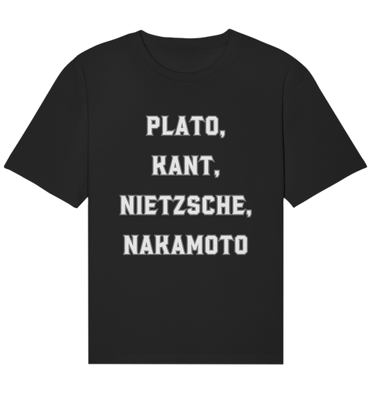 PLATO, KANT, NIETZSCHE, NAKANOTO - Organic Relaxed Shirt