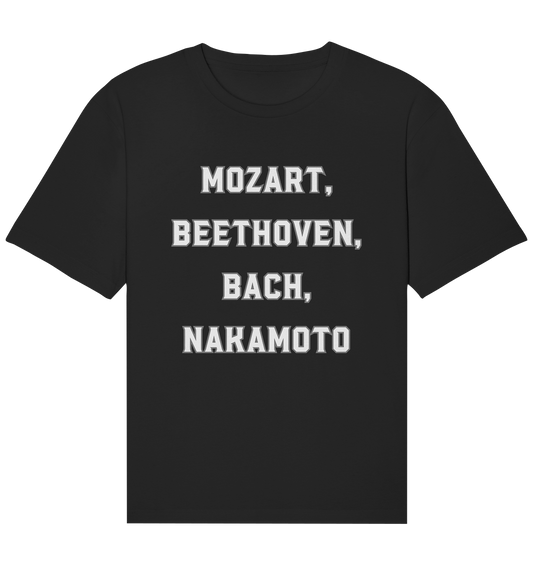 MOZART, BEETHOVEN, BACH, NAKAMOTO  - Organic Relaxed Shirt