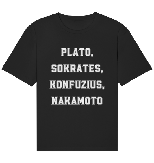 PLATO, SOKRATES, KONFUZIUS, NAKAMOTO  - Organic Relaxed Shirt