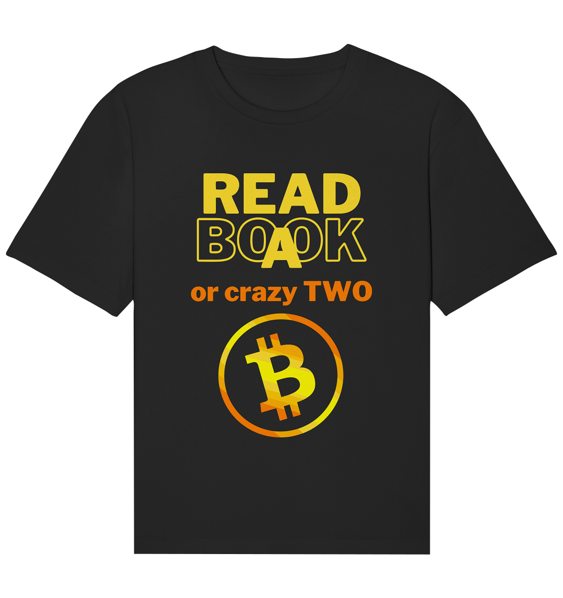 READ A BOOK or CRAZY TWO - (Variante crazy in orange) - Organic Relaxed Shirt