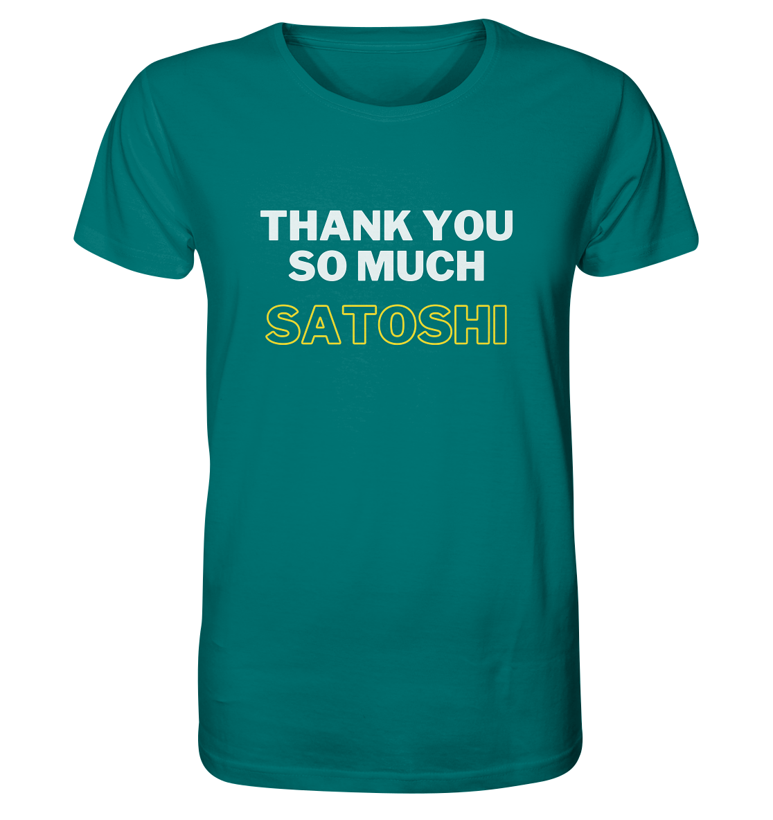 THANK YOU SO MUCH SATOSHI (weiss / gelb)  - Organic Shirt