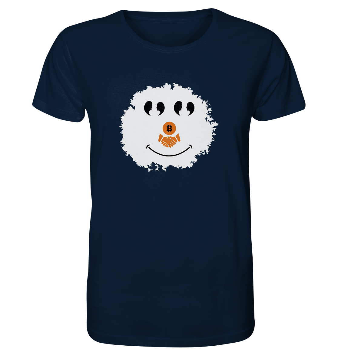 BITCOIN Augen Gespräch handshake SMILEY - Organic Shirt