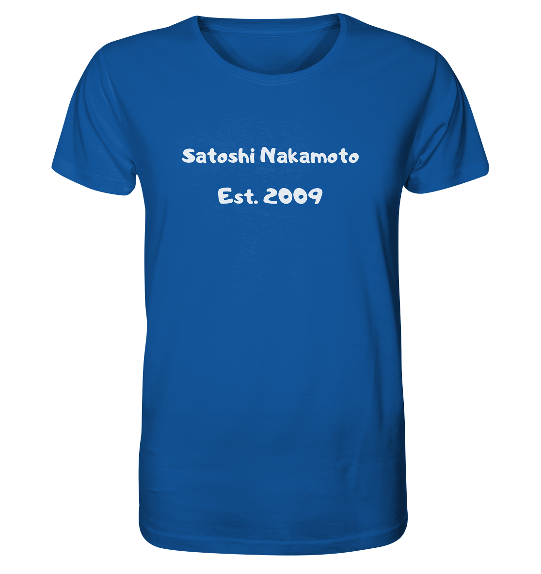 Satoshi Nakamoto Est. 2009 (Signatur pur) - Organic Shirt