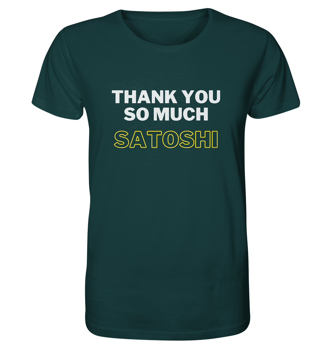 THANK YOU SO MUCH SATOSHI (weiss / gelb)  - Organic Shirt