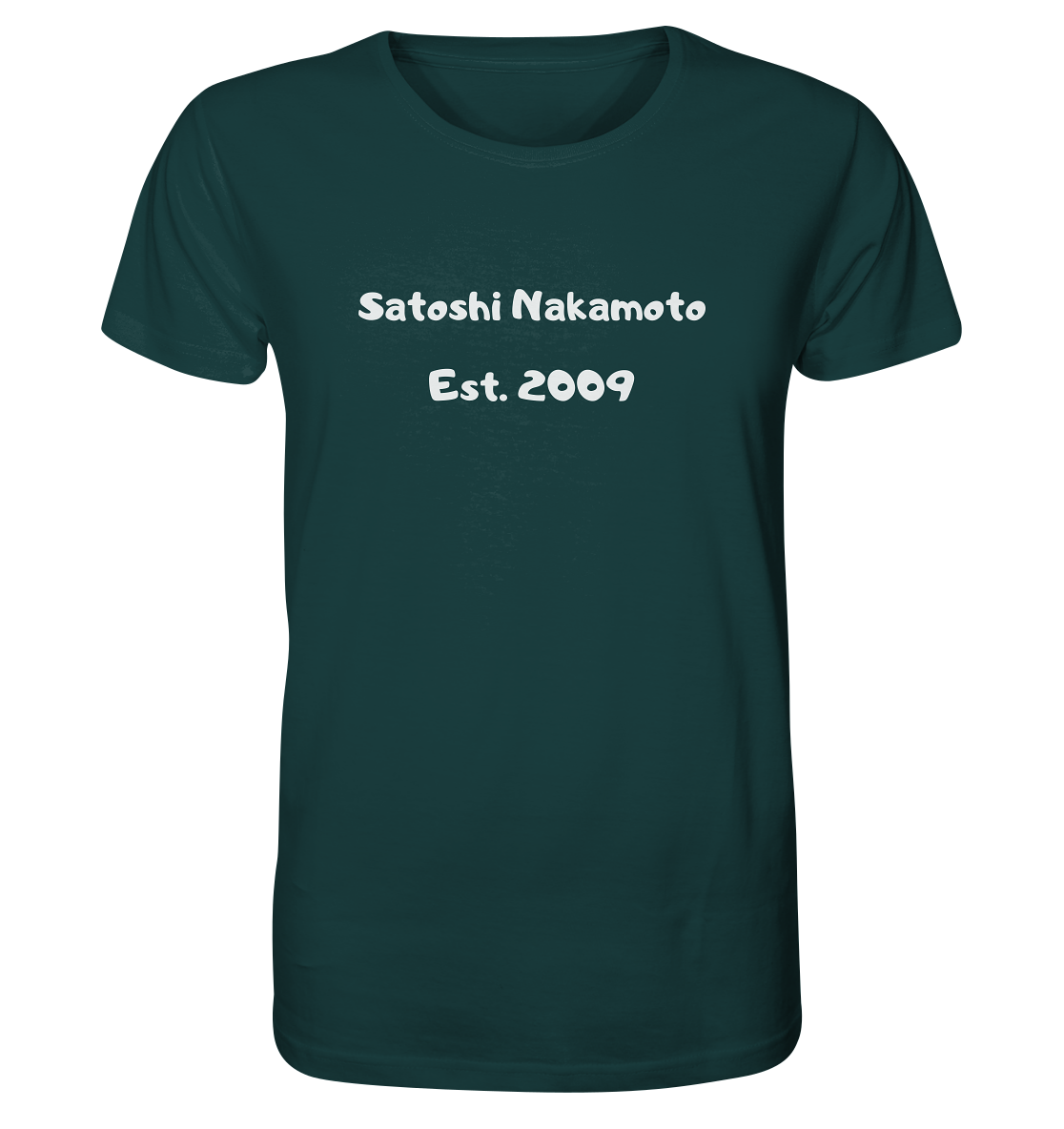 Satoshi Nakamoto Est. 2009 (Signatur pur) - Organic Shirt