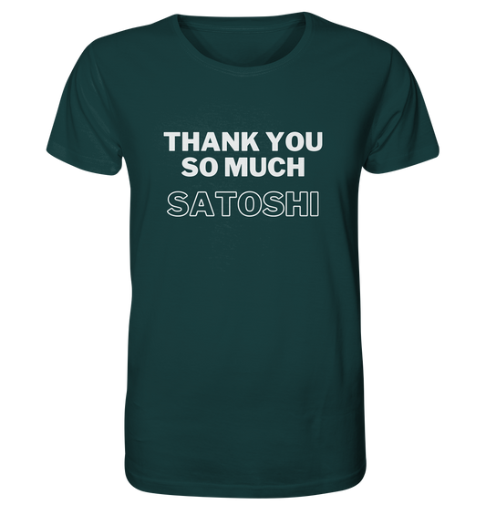 THANK YOU SO MUCH SATOSHI (Version pure white, andere Aufteilung)  - Organic Shirt