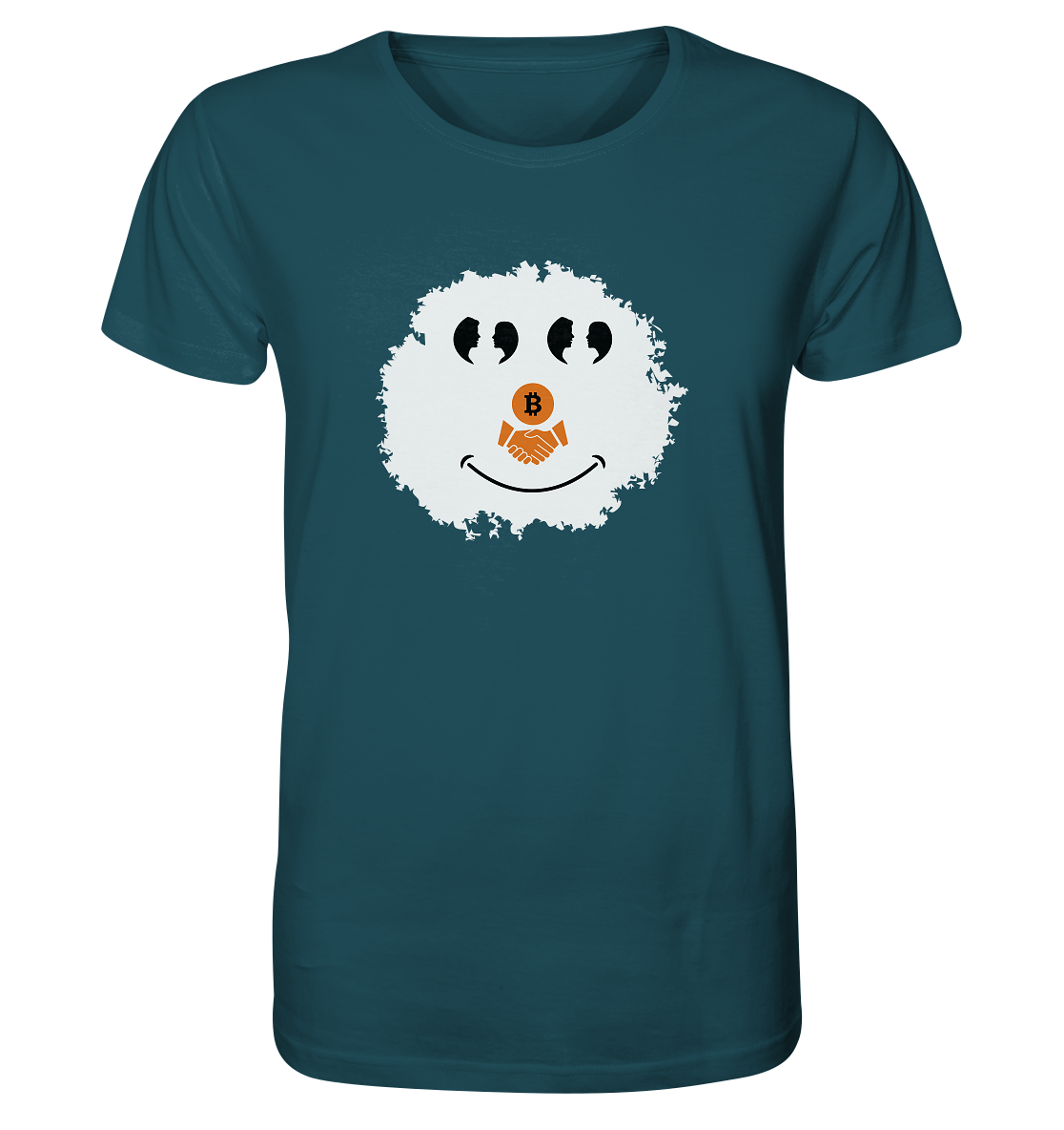 BITCOIN Augen Gespräch handshake SMILEY - Organic Shirt