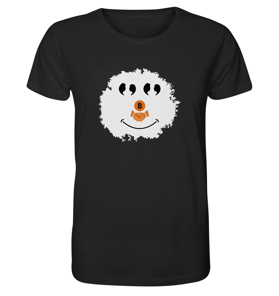 BITCOIN Augen Gespräch handshake SMILEY - Organic Shirt