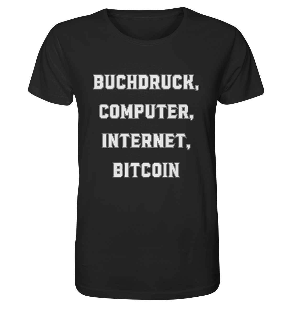 Buchdruck, Computer, Internet, Bitcoin - Organic Shirt