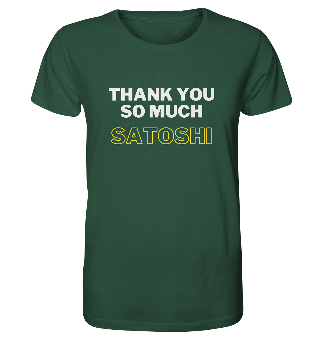 THANK YOU SO MUCH SATOSHI (weiss / gelb)  - Organic Shirt