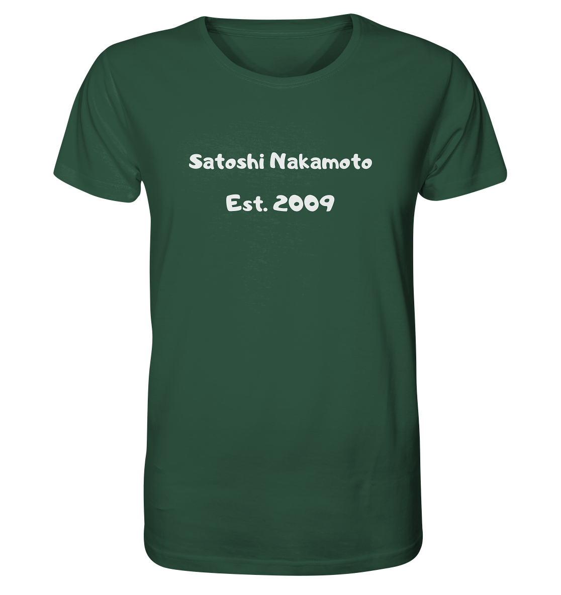 Satoshi Nakamoto Est. 2009 (Signatur pur) - Organic Shirt
