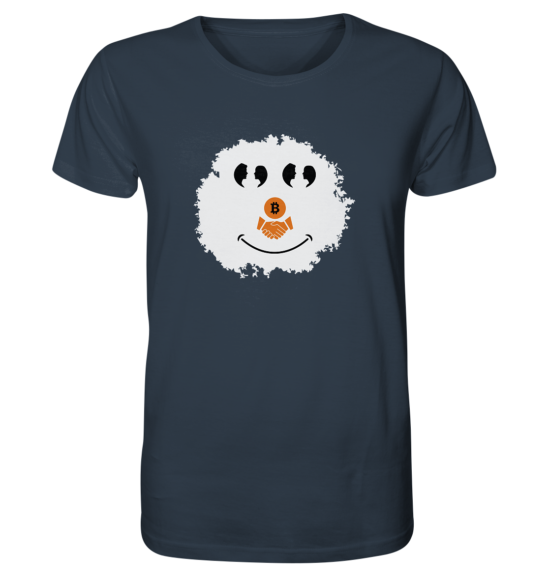BITCOIN Augen Gespräch handshake SMILEY - Organic Shirt