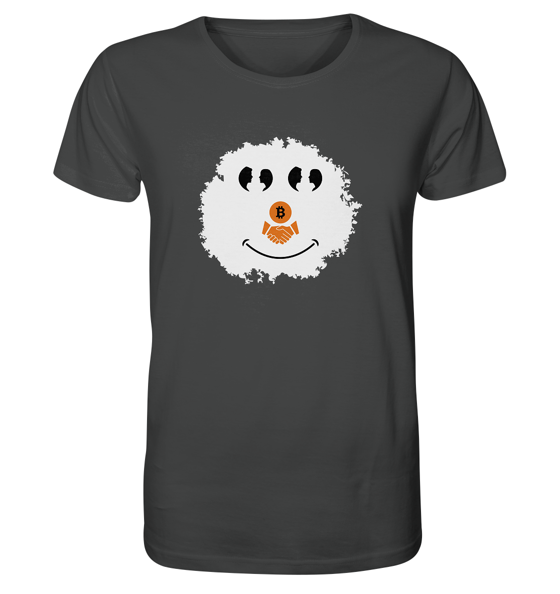 BITCOIN Augen Gespräch handshake SMILEY - Organic Shirt