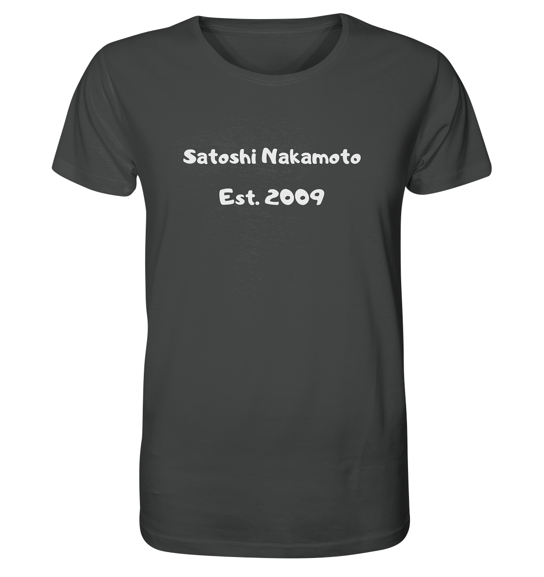 Satoshi Nakamoto Est. 2009 (Signatur pur) - Organic Shirt