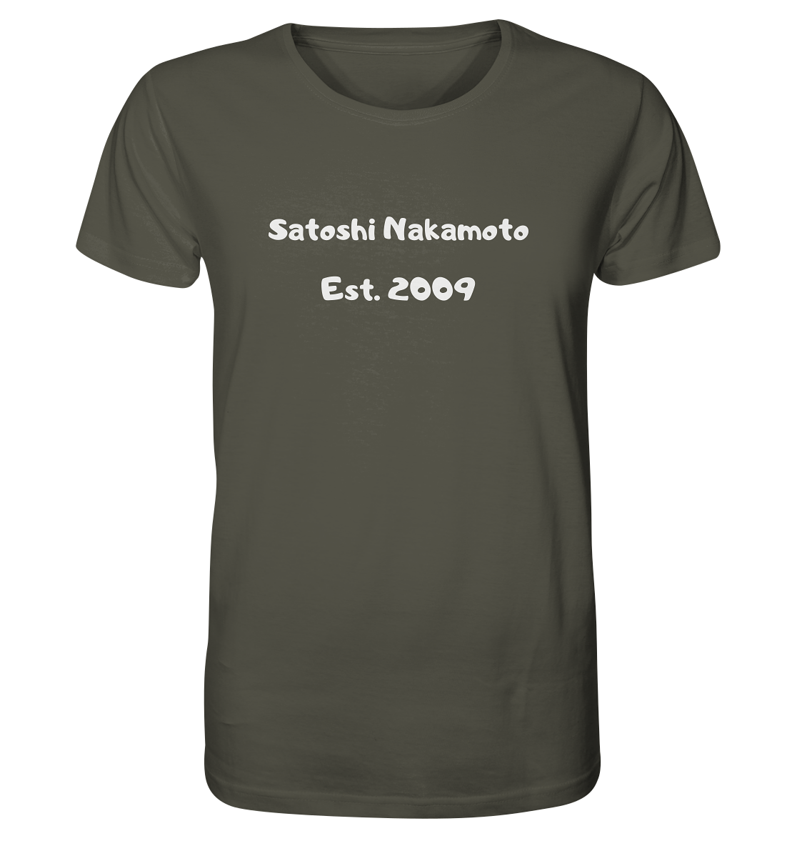 Satoshi Nakamoto Est. 2009 (Signatur pur) - Organic Shirt