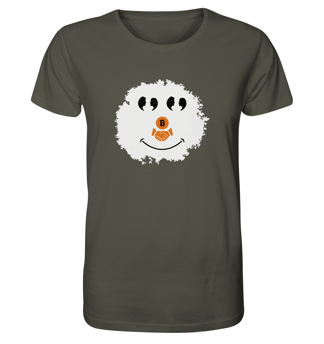 BITCOIN Augen Gespräch handshake SMILEY - Organic Shirt