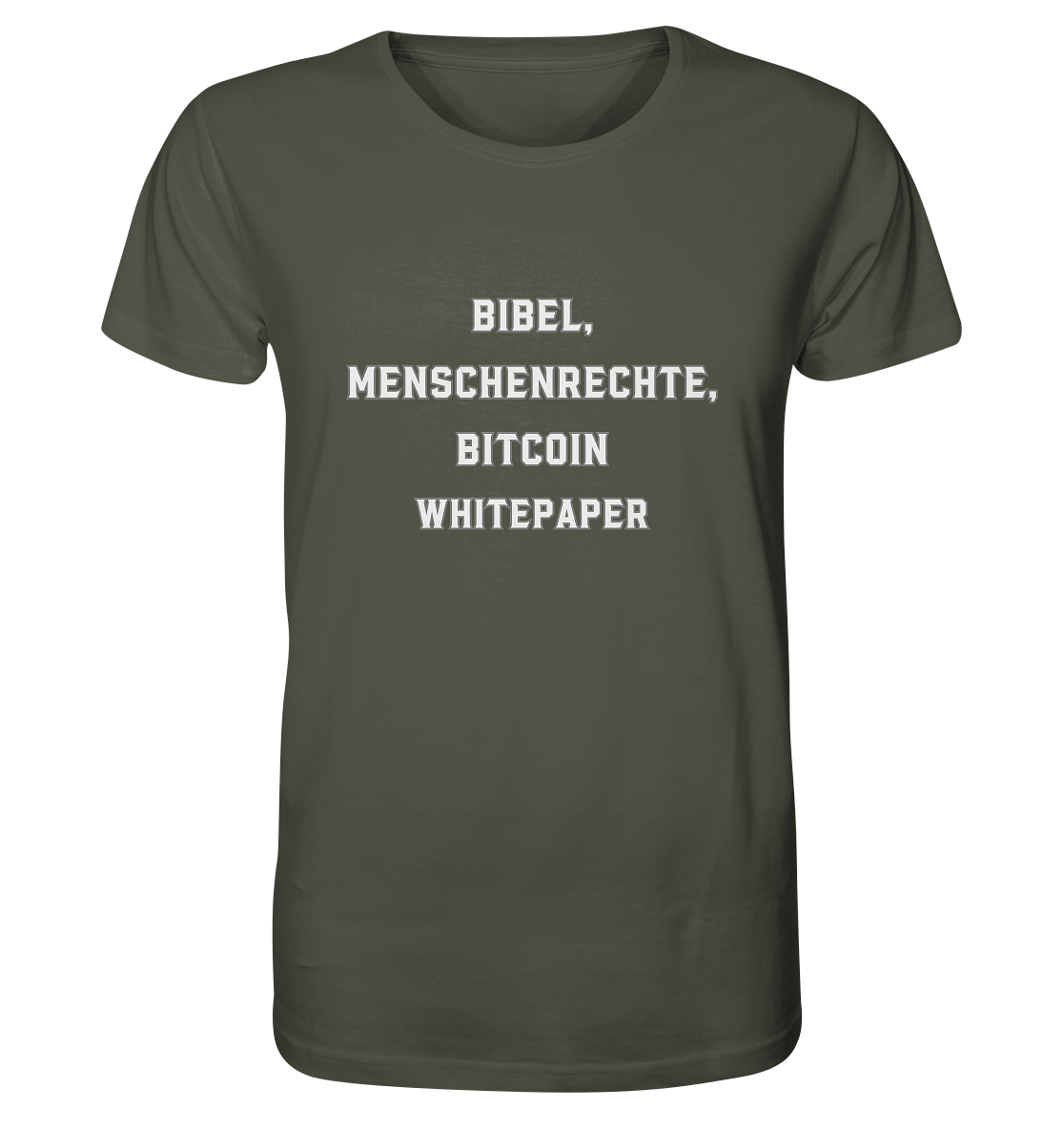 BIBEL, MENSCHENRECHTE, BITCOIN WHITEPAPER - Organic Shirt