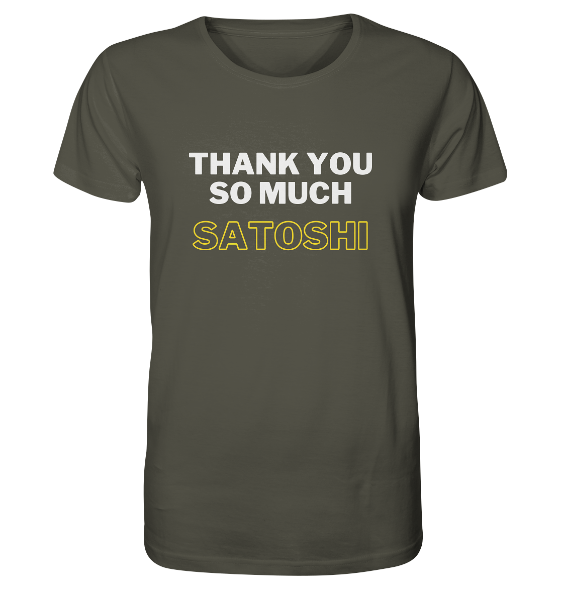 THANK YOU SO MUCH SATOSHI (weiss / gelb)  - Organic Shirt