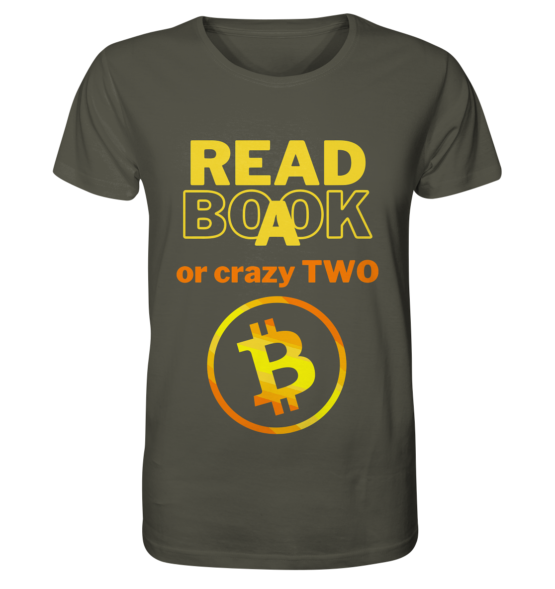 READ A BOOK or CRAZY TWO - (Variante crazy in orange) - Organic Shirt