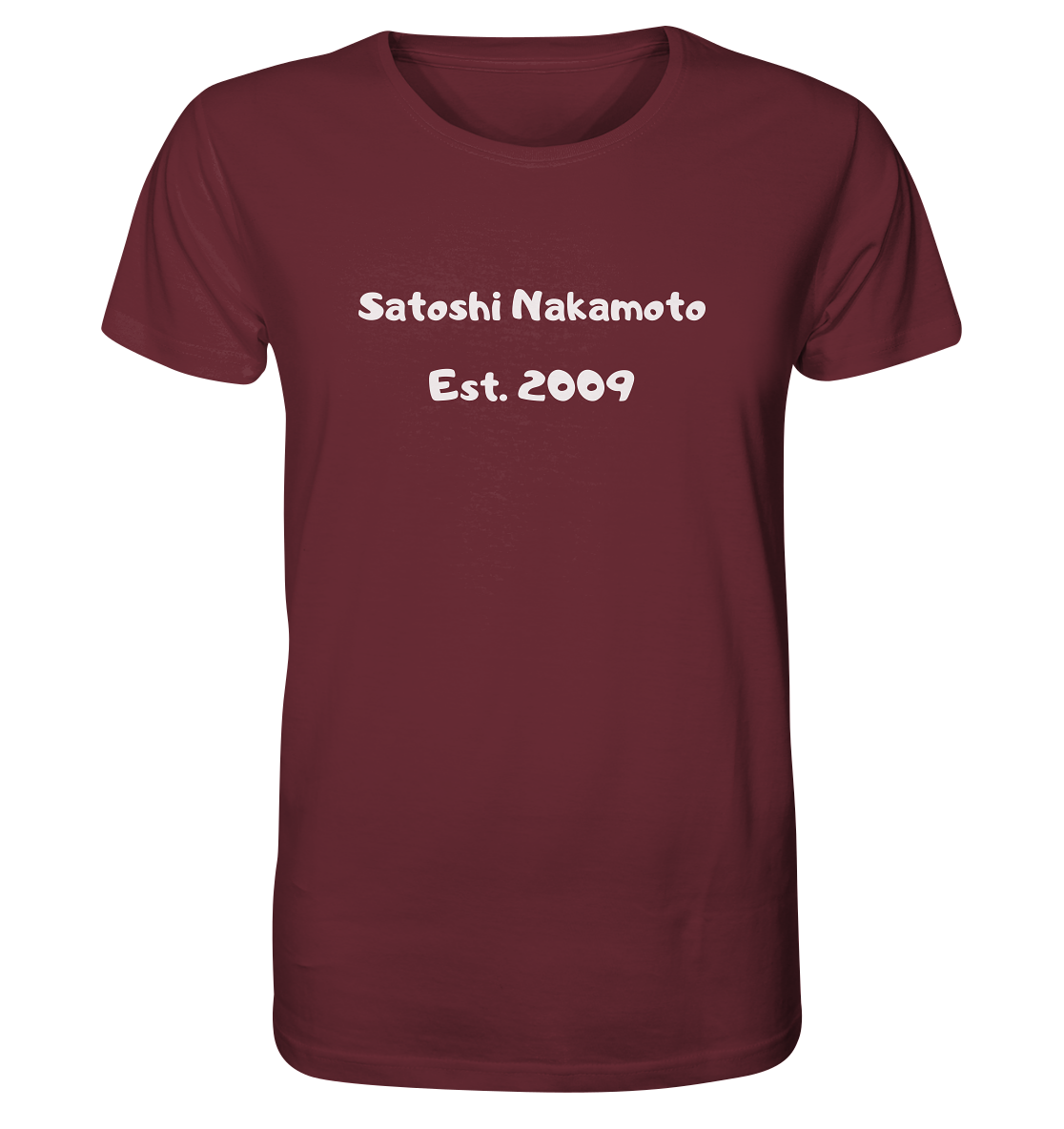 Satoshi Nakamoto Est. 2009 (Signatur pur) - Organic Shirt