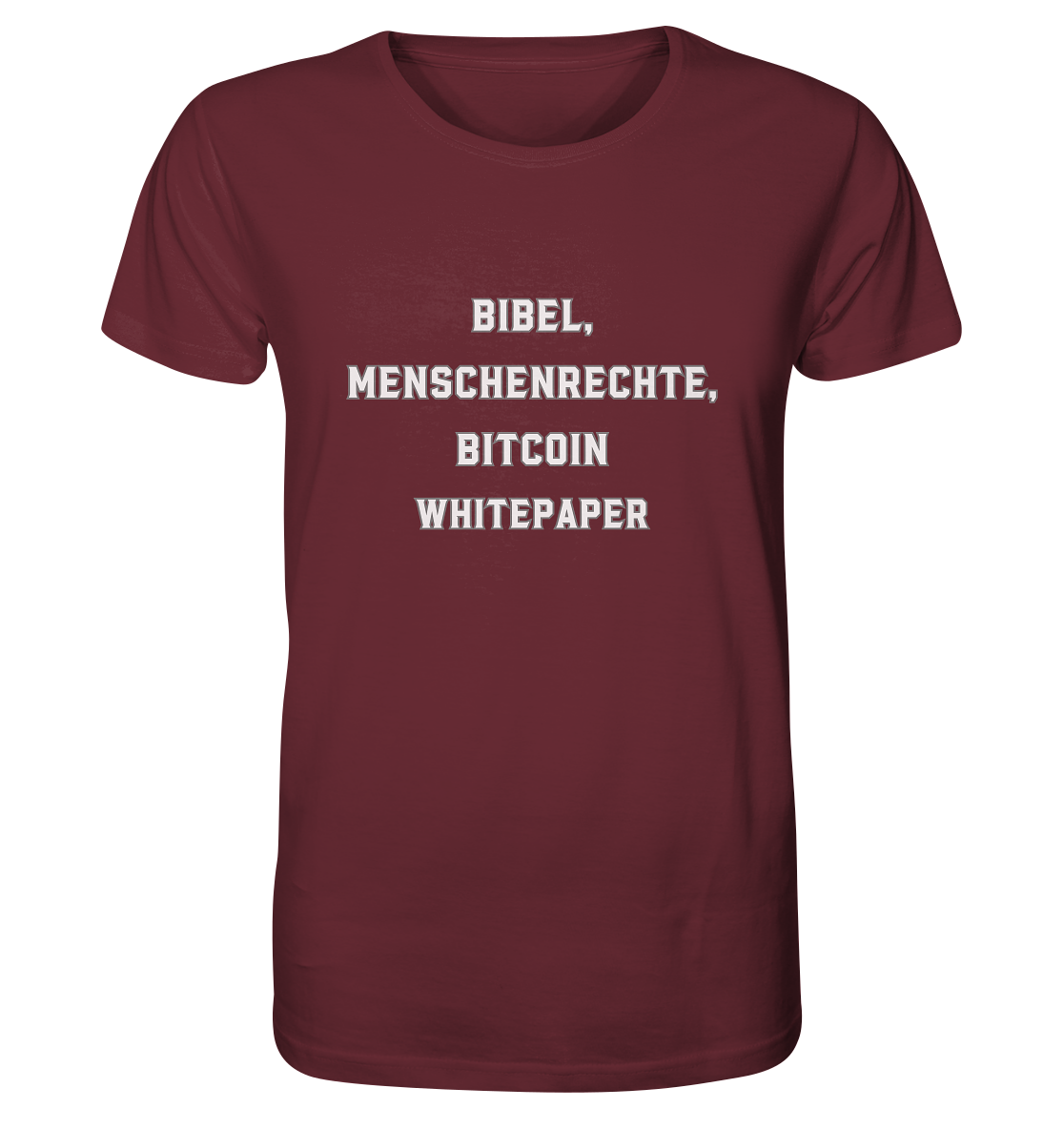 BIBEL, MENSCHENRECHTE, BITCOIN WHITEPAPER - Organic Shirt