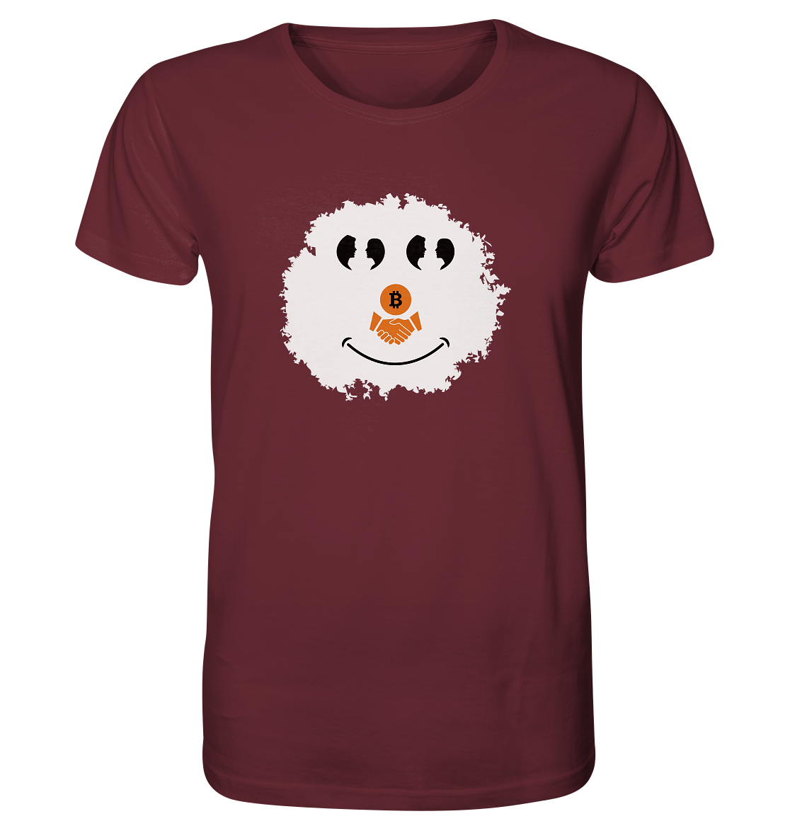 BITCOIN Augen Gespräch handshake SMILEY - Organic Shirt