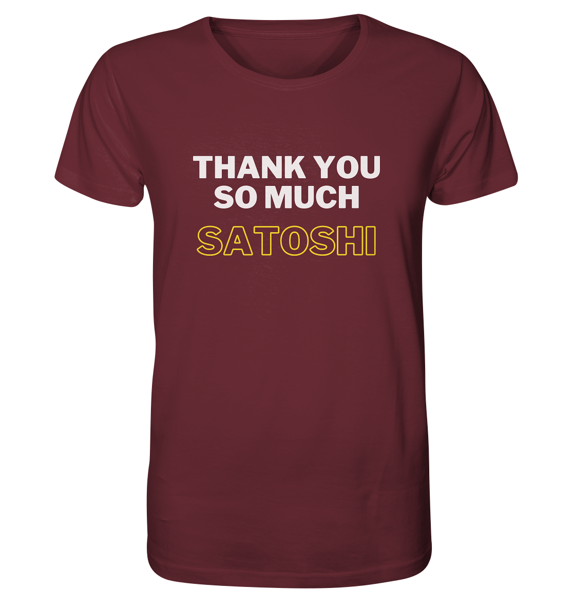 THANK YOU SO MUCH SATOSHI (weiss / gelb)  - Organic Shirt