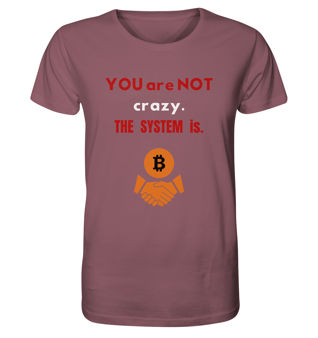 YOU are NOT crazy. THE SYSTEM is. (Variante BTC black) - Organic Shirt