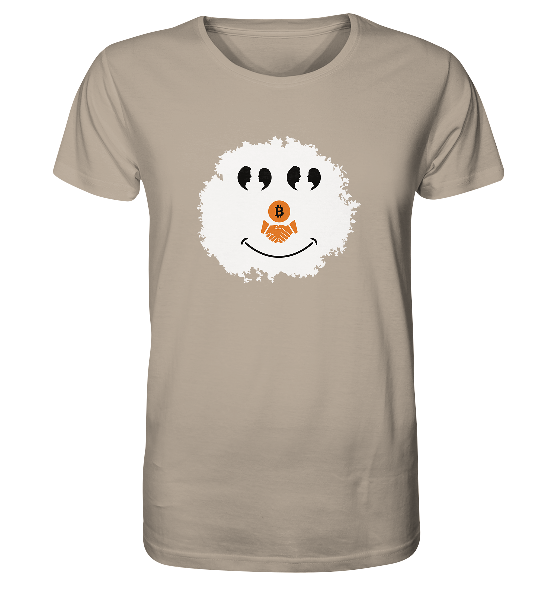 BITCOIN Augen Gespräch handshake SMILEY - Organic Shirt