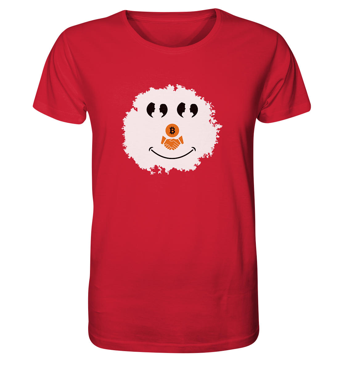 BITCOIN Augen Gespräch handshake SMILEY - Organic Shirt