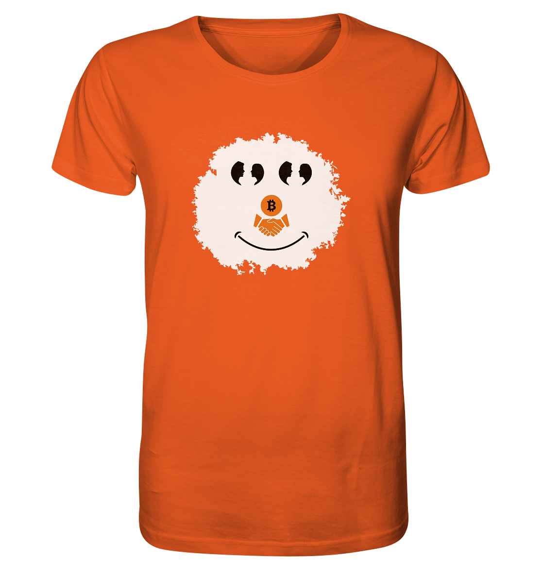 BITCOIN Augen Gespräch handshake SMILEY - Organic Shirt