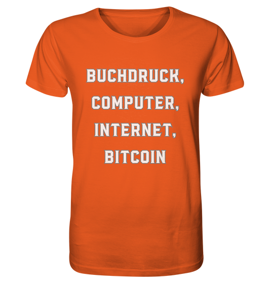 Buchdruck, Computer, Internet, Bitcoin - Organic Shirt
