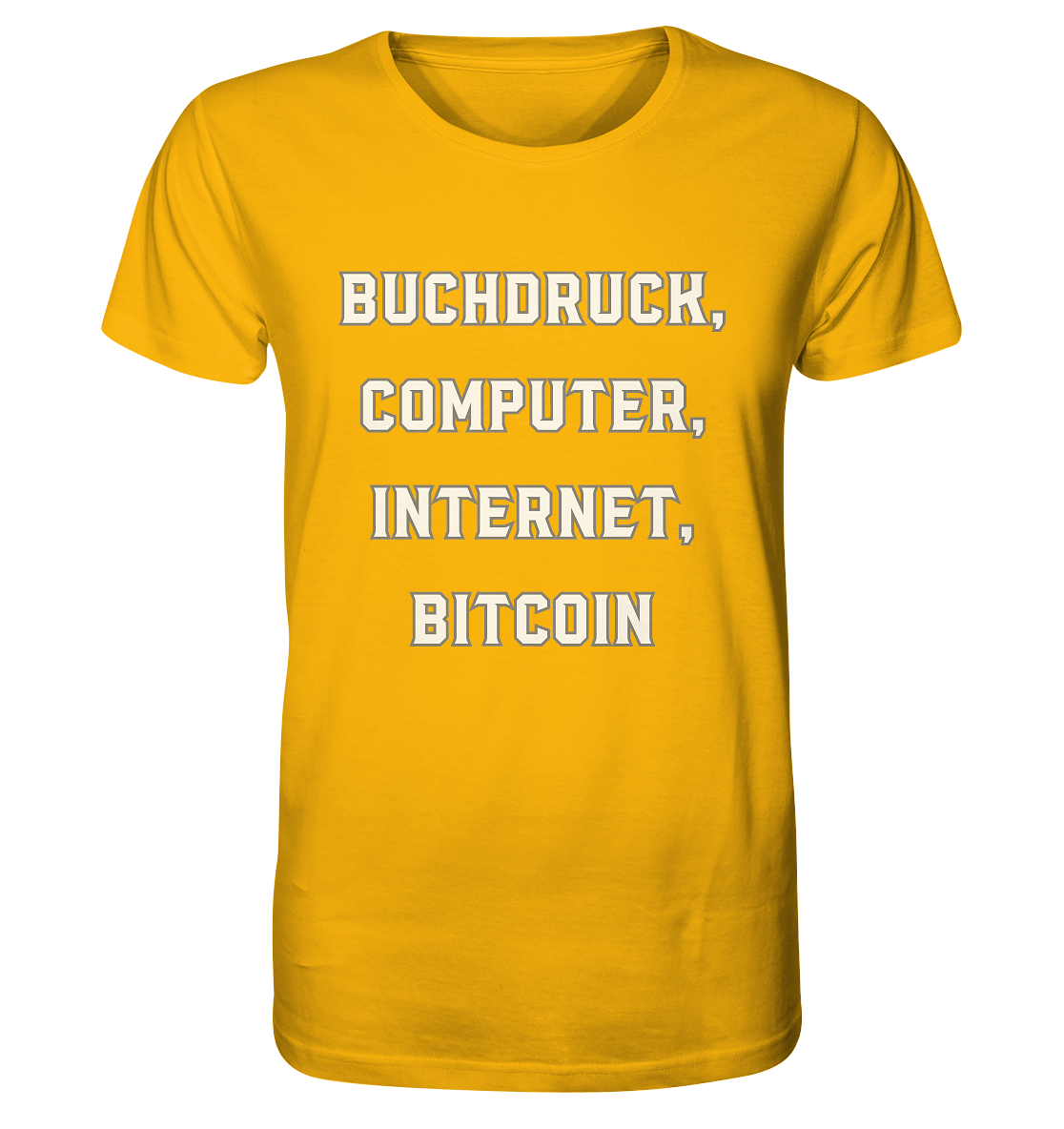 Buchdruck, Computer, Internet, Bitcoin - Organic Shirt