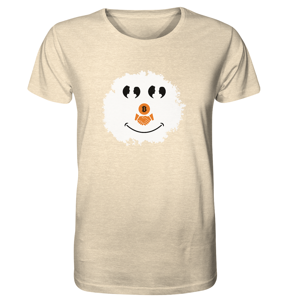 BITCOIN Augen Gespräch handshake SMILEY - Organic Shirt