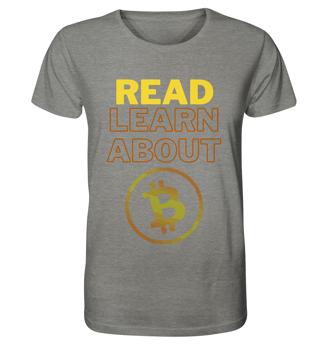 READ - LEARN ABOUT - BTC-Symbol - Organic Shirt (meliert)