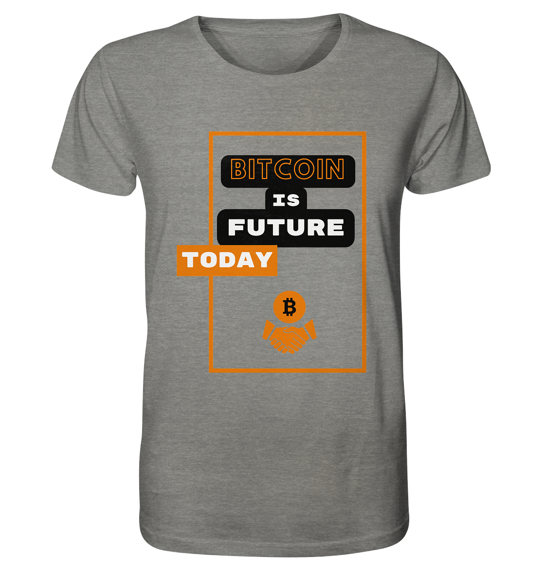 BITCOIN IS FUTURE TODAY - Var. black "B" - Organic Shirt (meliert)