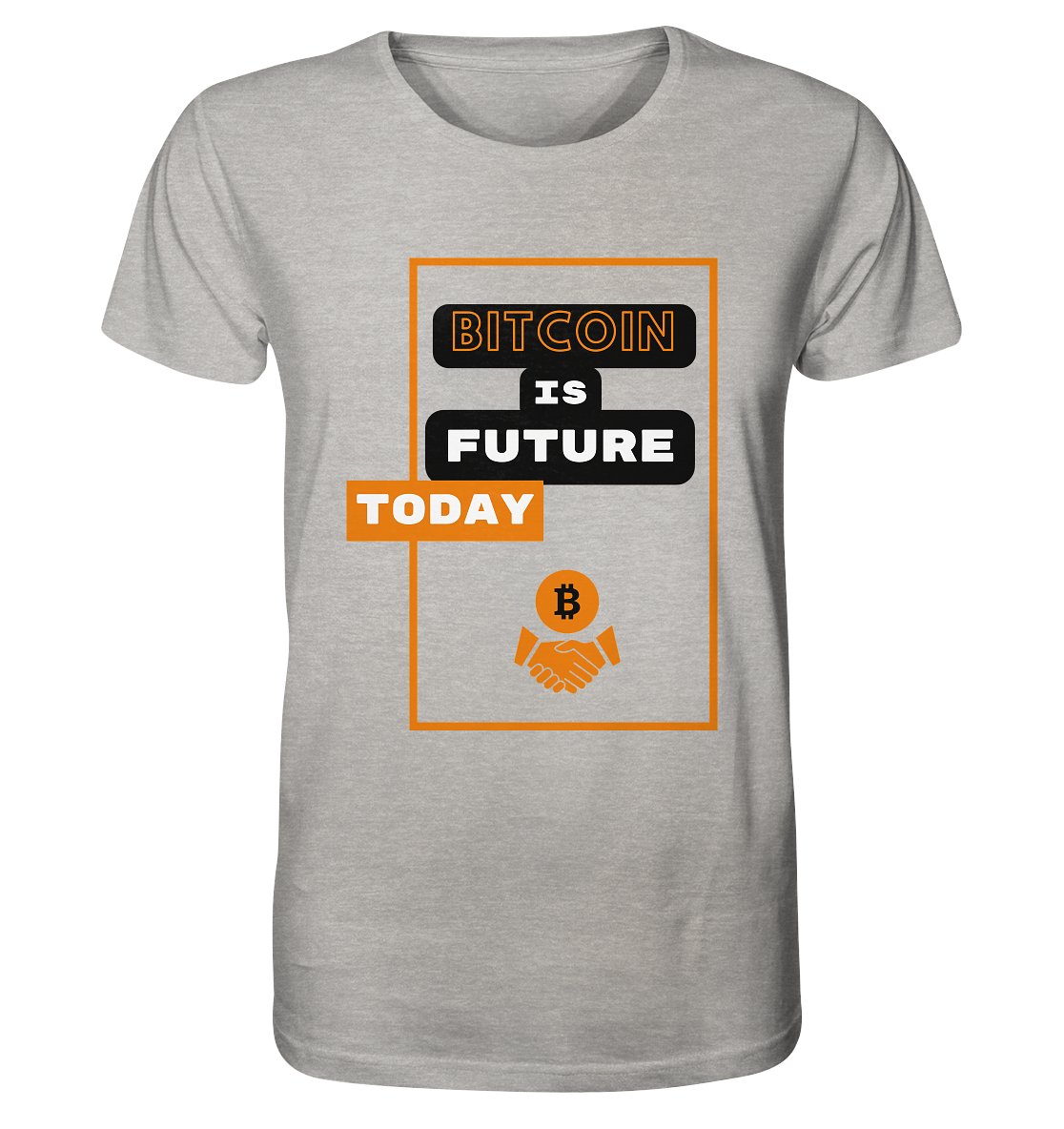 BITCOIN IS FUTURE TODAY - Var. black "B" - Organic Shirt (meliert)