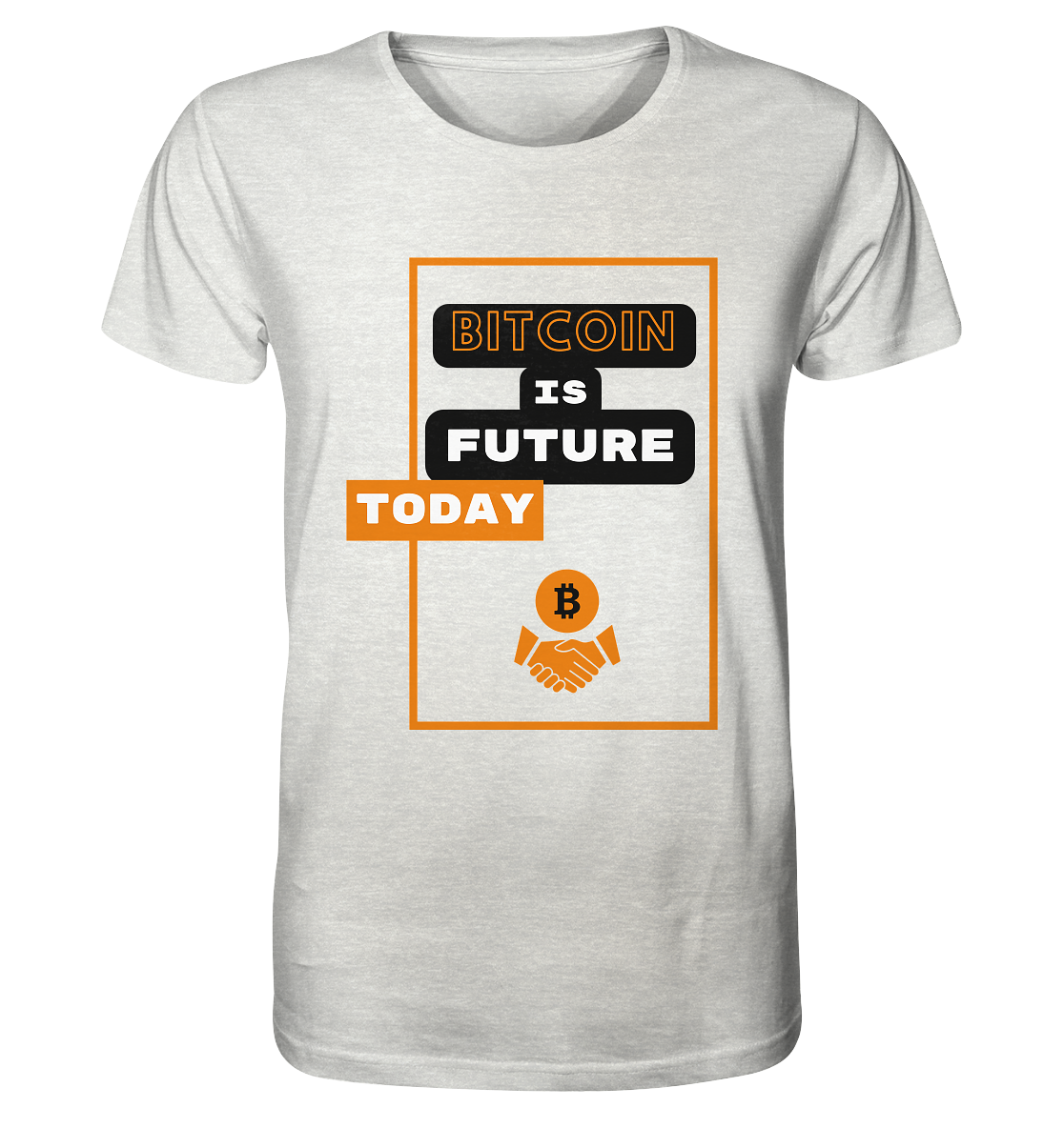 BITCOIN IS FUTURE TODAY - Var. black "B" - Organic Shirt (meliert)