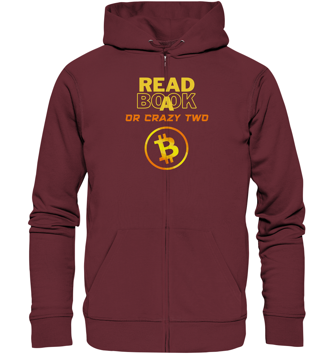 READ A BOOK or CRAZY TWO - (Schrift "crazy" in orange) - Organic Zipper