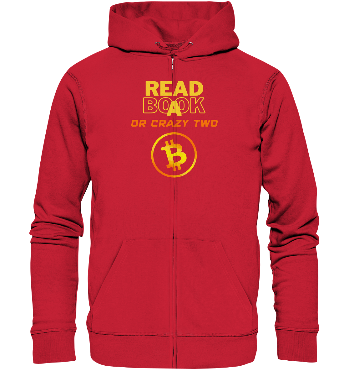 READ A BOOK or CRAZY TWO - (Schrift "crazy" in orange) - Organic Zipper