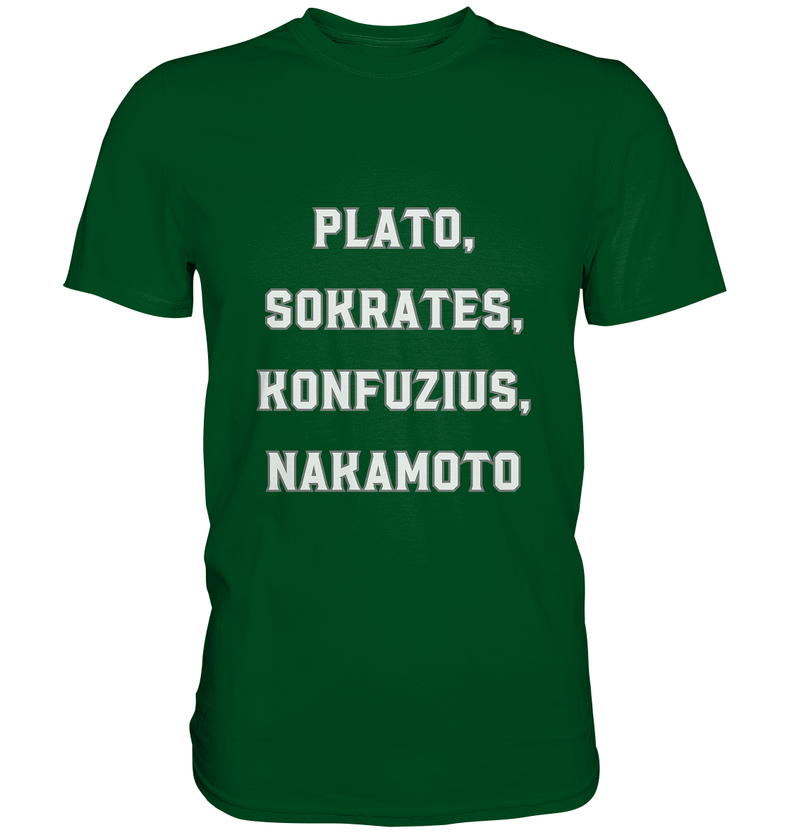 PLATO, SOKRATES, KONFUZIUS, NAKAMOTO  - Premium Shirt