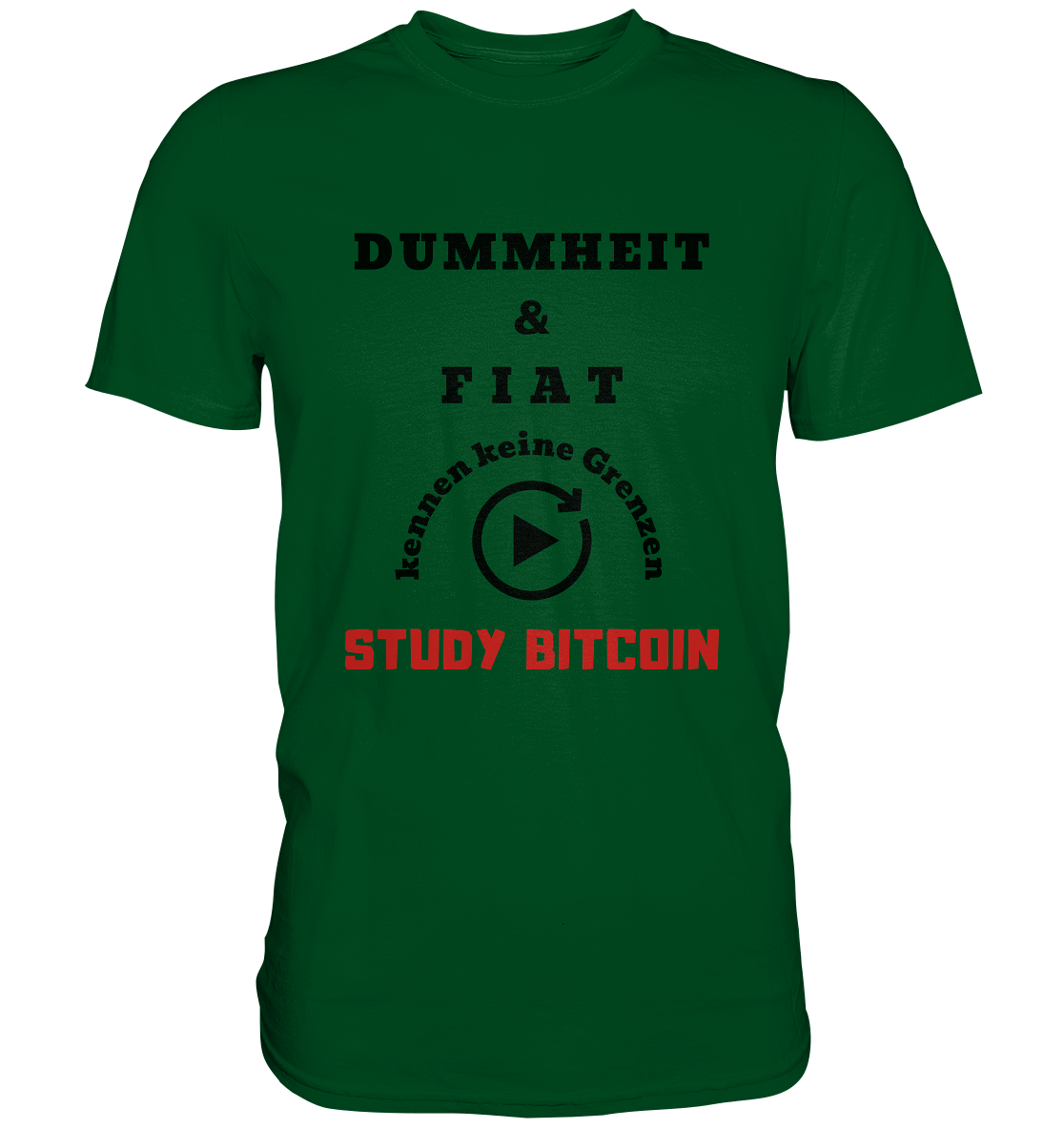 DUMMHEIT UND FIAT KENNEN KEINE GRENZEN - STUDY BITCOIN (ROT) # ENDLOS-PLAYBUTTON - Ladies Collection 21% Rabatt bis zum Halving 2024 - Premium Shirt