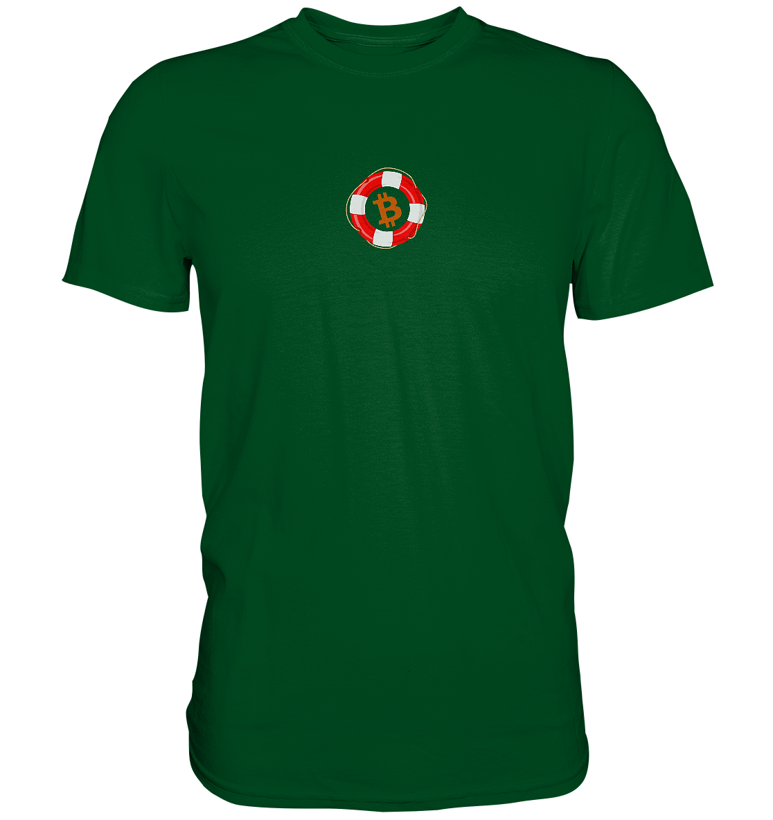 Minimalistisch Rettungsring Bitcoin - Premium Shirt