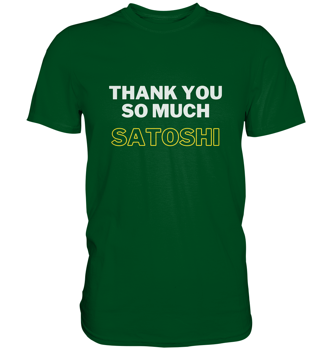 THANK YOU SO MUCH SATOSHI (weiss / gelb)  - Premium Shirt