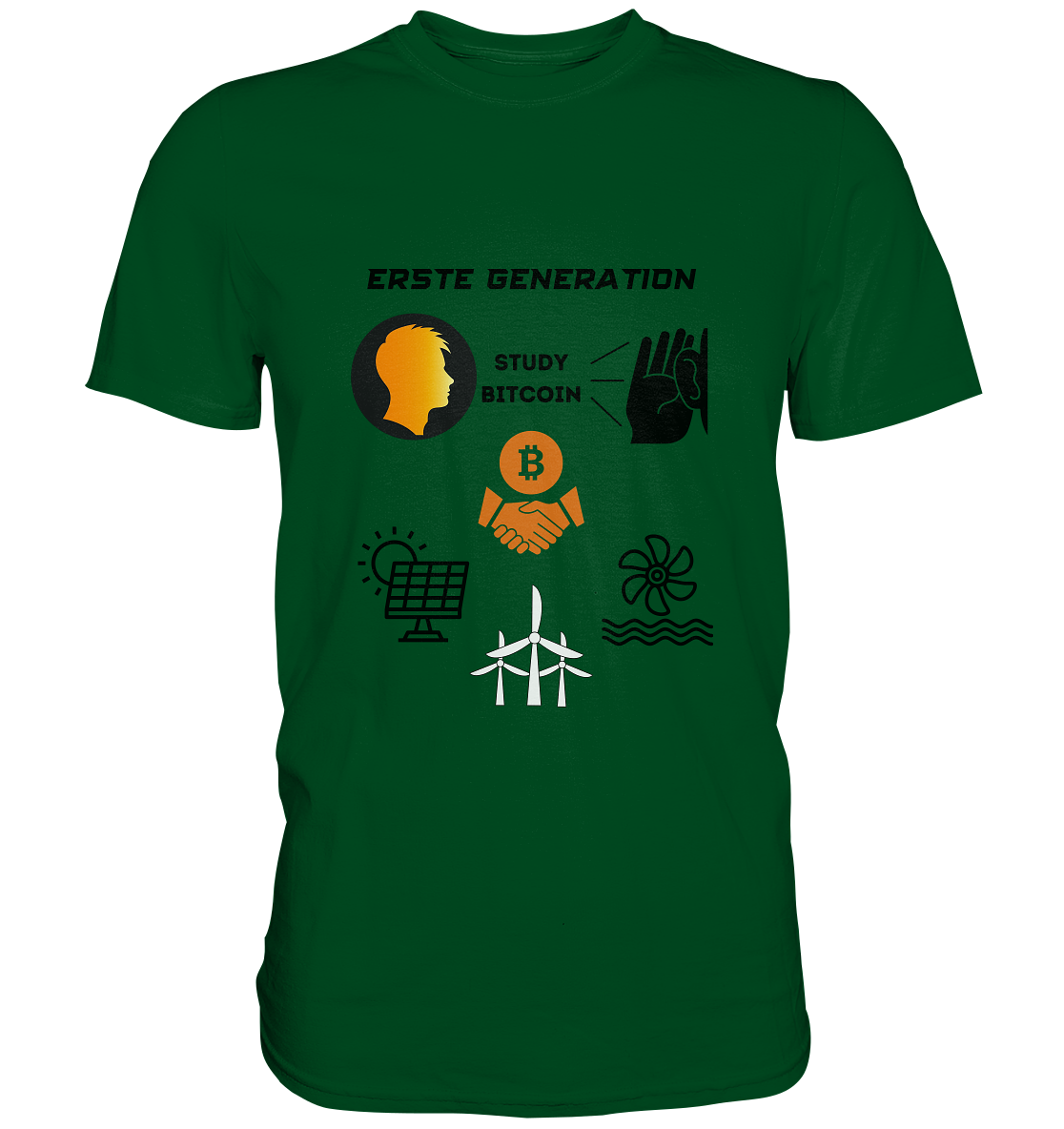 ERSTE (BITCOIN) GENERATION - STUDY BITCOIN (3 grüne Energie Grafiken) - LADIES COLLECTION 21% automat. Rabatt bis zum Halving 2024   - Premium Shirt