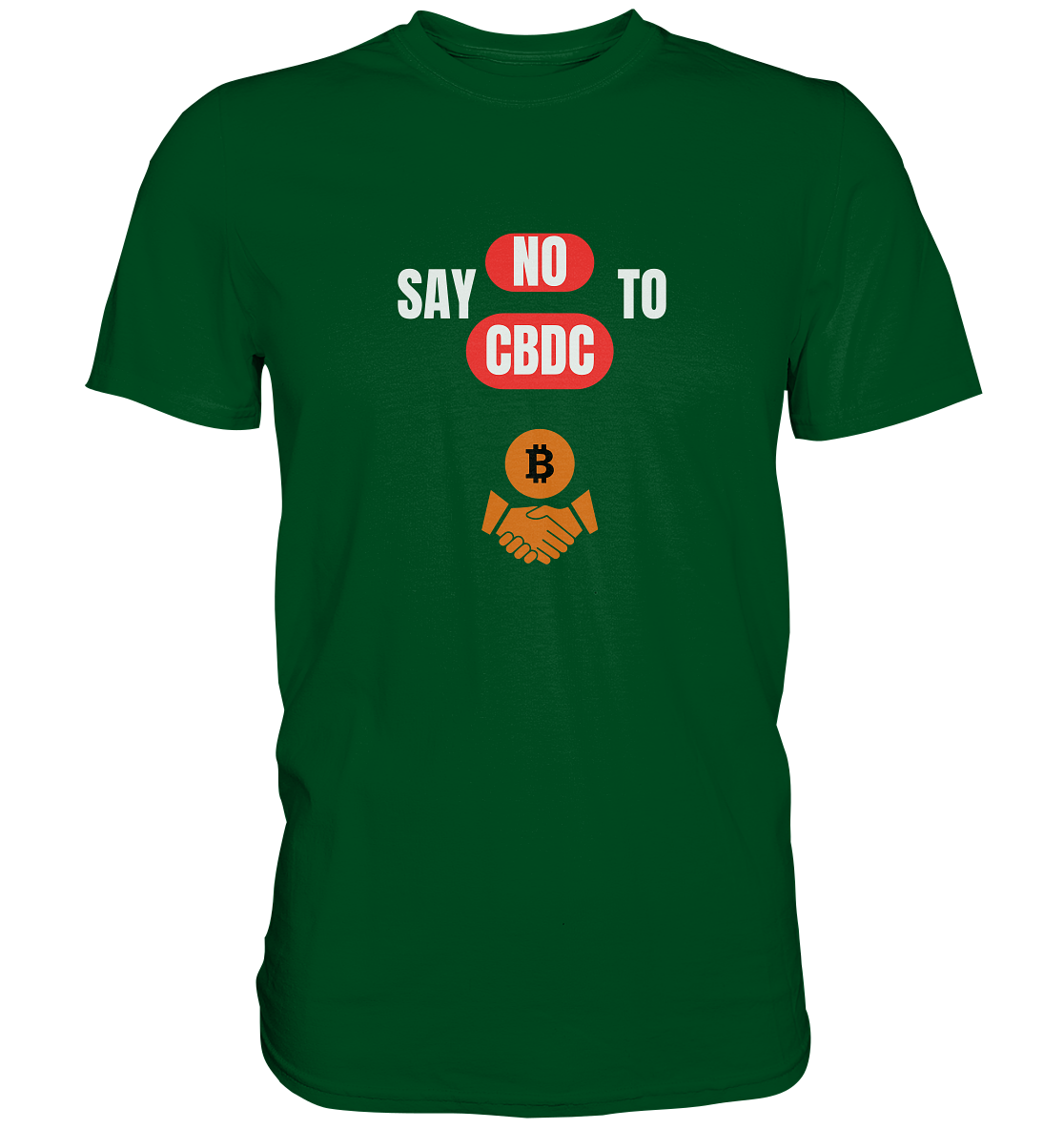 SAY NO TO CBDC - DEFIANCE handshake (Ladies Collection 21% Rabatt bis zum Halving 2024) - Premium Shirt