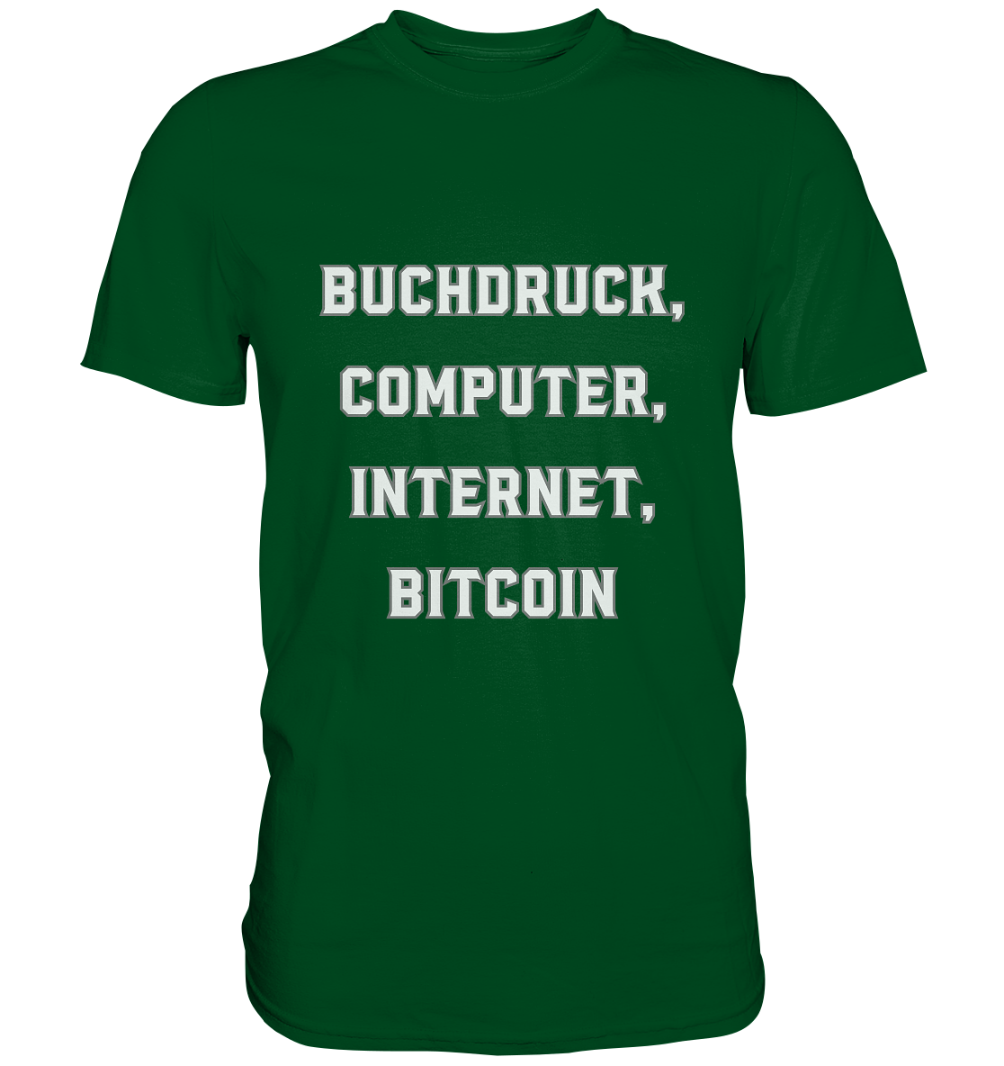 Buchdruck, Computer, Internet, Bitcoin - Premium Shirt